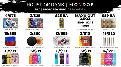 house of dank monroe|house of dank recreational locations.